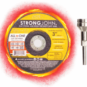 MANDREL WITH 3" x 1/16" x 3/8" CUT-OFF WHEEL